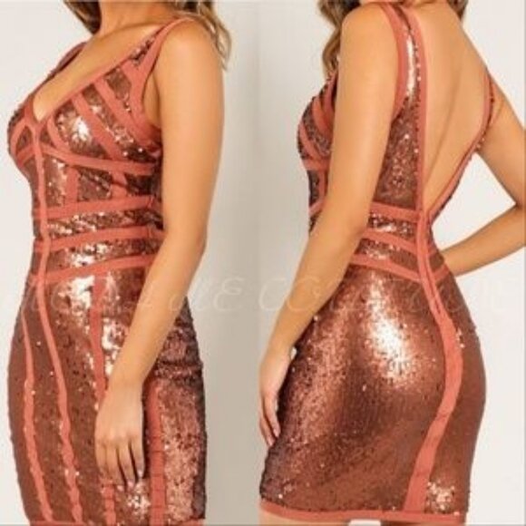 Sequin Bandage Mini Dress - Picture 3 of 3